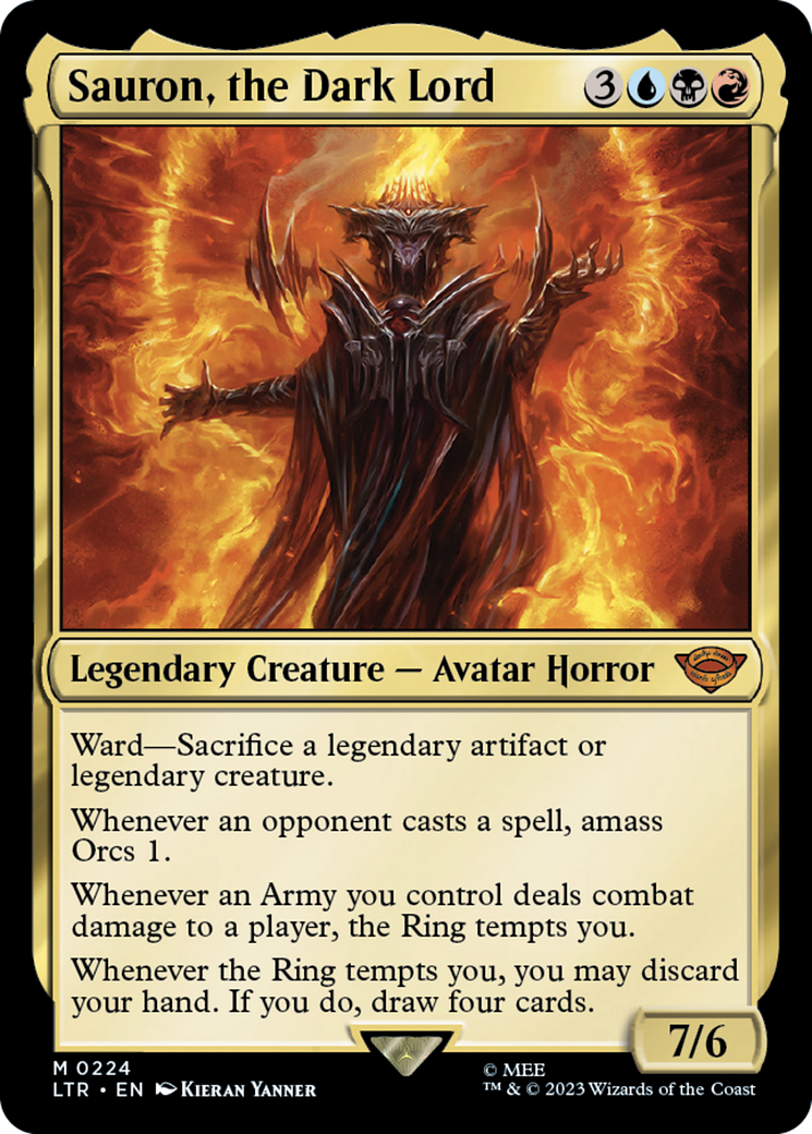 Sauron, the Dark Lord (LTR-224) - The Lord of the Rings: Tales of Middle-earth Foil