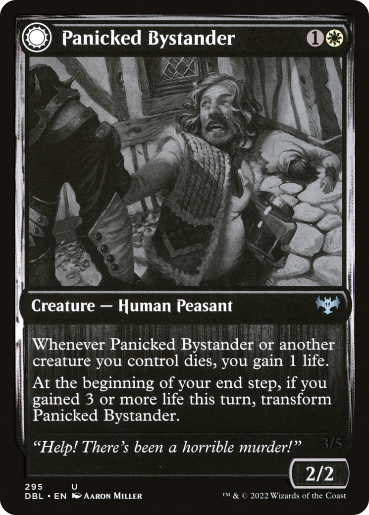 Panicked Bystander // Cackling Culprit (DBL-295) - Innistrad: Double Feature: (Double Faced Transform) Foil