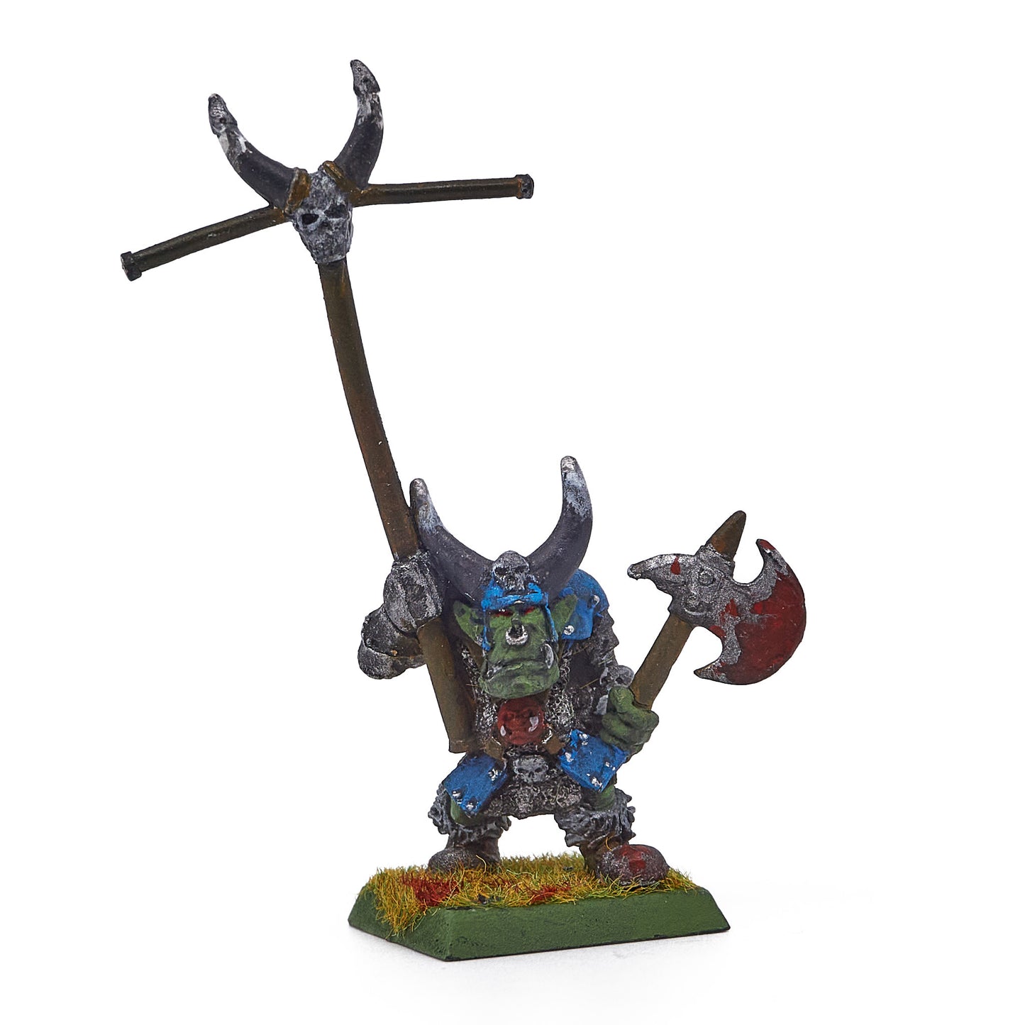 Orc and Goblin Tribes - Black Orc Standard Bearer (17631) - Used