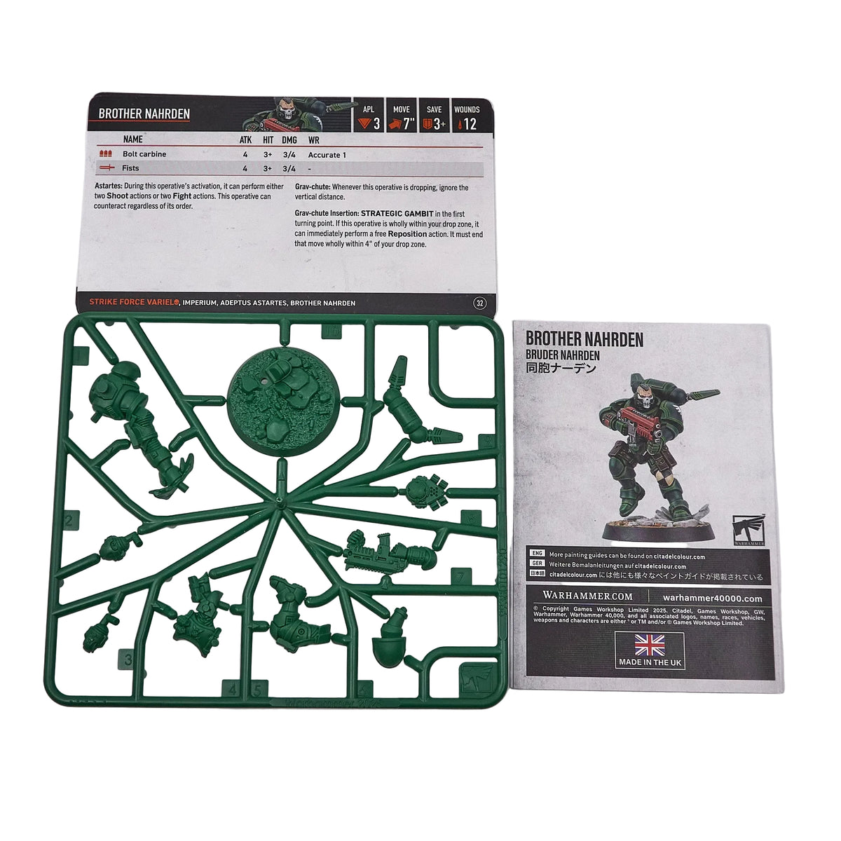 Space Marines - Warhammer Heroes Brother Nahrden (18255) - Used
