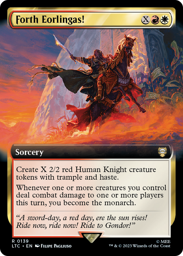 Forth Eorlingas! (LTC-139) - Tales of Middle-earth Commander: (Extended Art) Foil