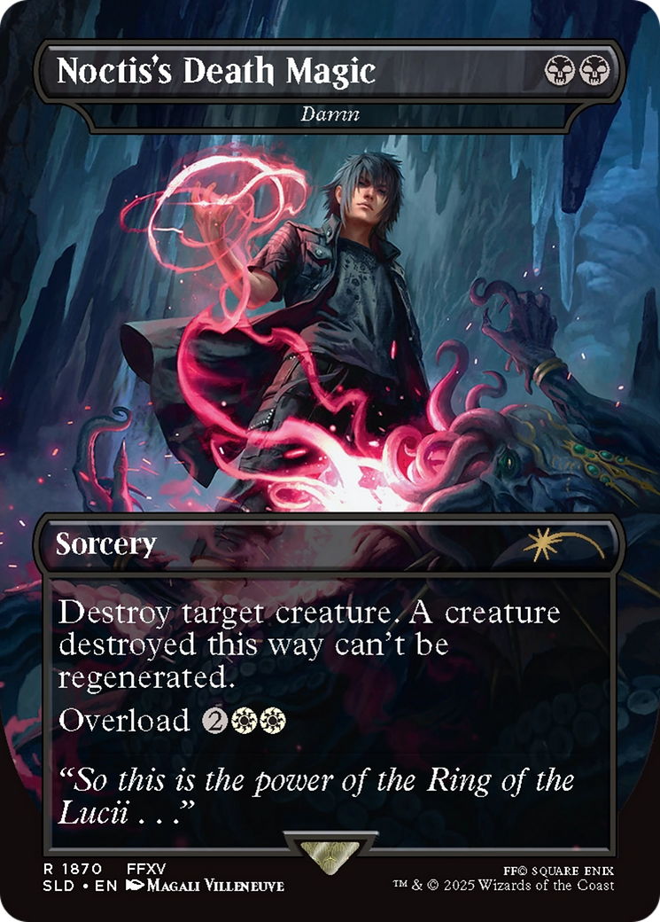 Damn (SLD-1870) - Secret Lair Drop / Noctis's Death Magic (Borderless) Foil