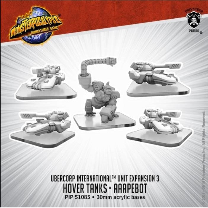 Monsterpocalypse: Ubercorp International - Hover Tanks / Aaapebot - pip51085 - Used