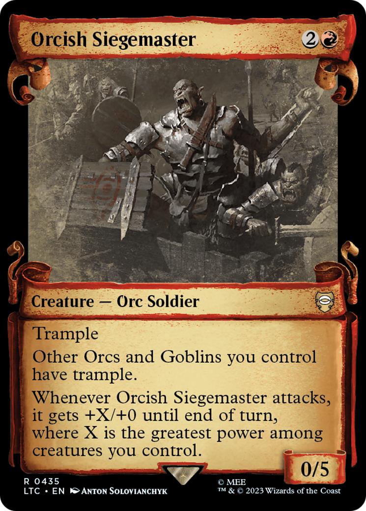 Orcish Siegemaster (LTC-435) - Tales of Middle-earth Commander: (Showcase) Foil