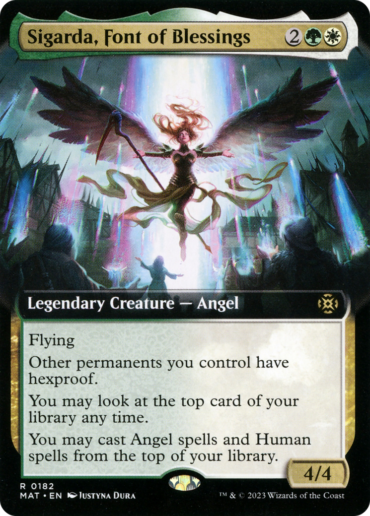 Sigarda, Font of Blessings (MAT-182) - March of the Machine: The Aftermath: (Extended Art) Foil