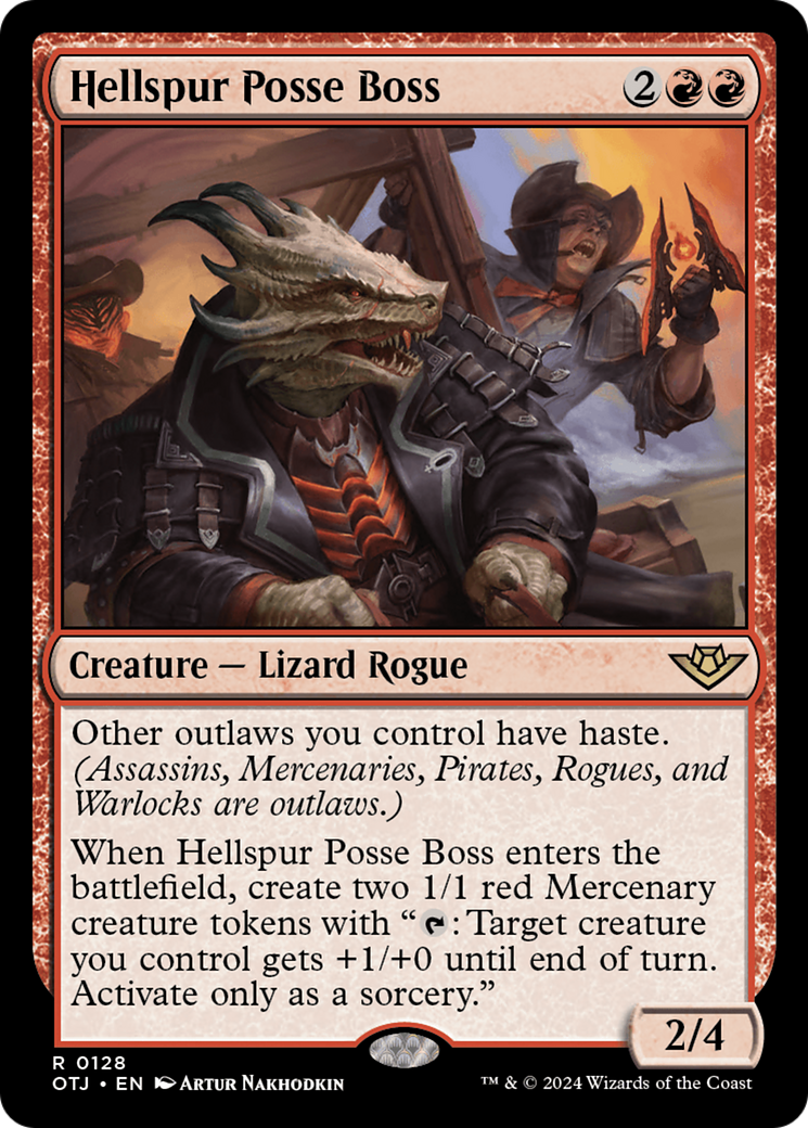 Hellspur Posse Boss (OTJ-128) - Outlaws of Thunder Junction Foil