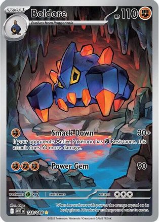 Boldore 128/086 - Holofoil SV White Flare - Illustration Rare