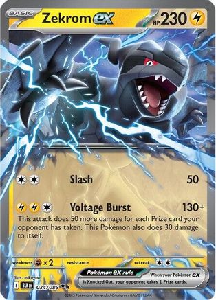Zekrom ex 034/086 - Holofoil SV Black Bolt - Double Rare