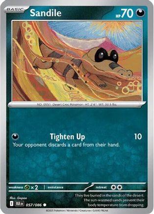 Sandile 057/086 - Reverse Holofoil SV Black Bolt - Common