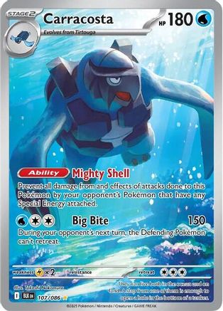 Carracosta 107/086 - Holofoil SV Black Bolt - Illustration Rare