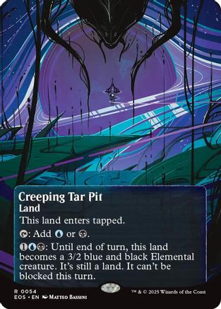 Creeping Tar Pit (0054) (Borderless) (EOE-054) - Edge of Eternities Foil