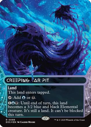 Creeping Tar Pit (0099) (Borderless) (Galaxy Foil) (EOE-099) - Edge of Eternities Foil