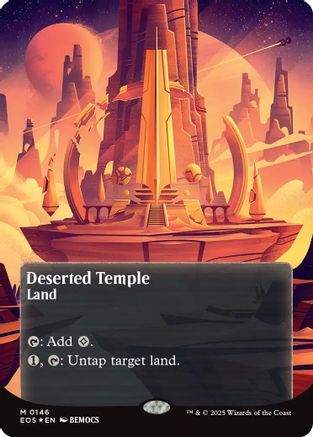 Deserted Temple (0146) (Borderless) (Galaxy Foil) (EOE-146) - Edge of Eternities Foil