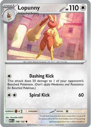 Lopunny 108/132 ME01 Mega Evolution - Common