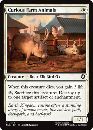 Curious Farm Animals (TLA-014) - Avatar: The Last Airbender Foil