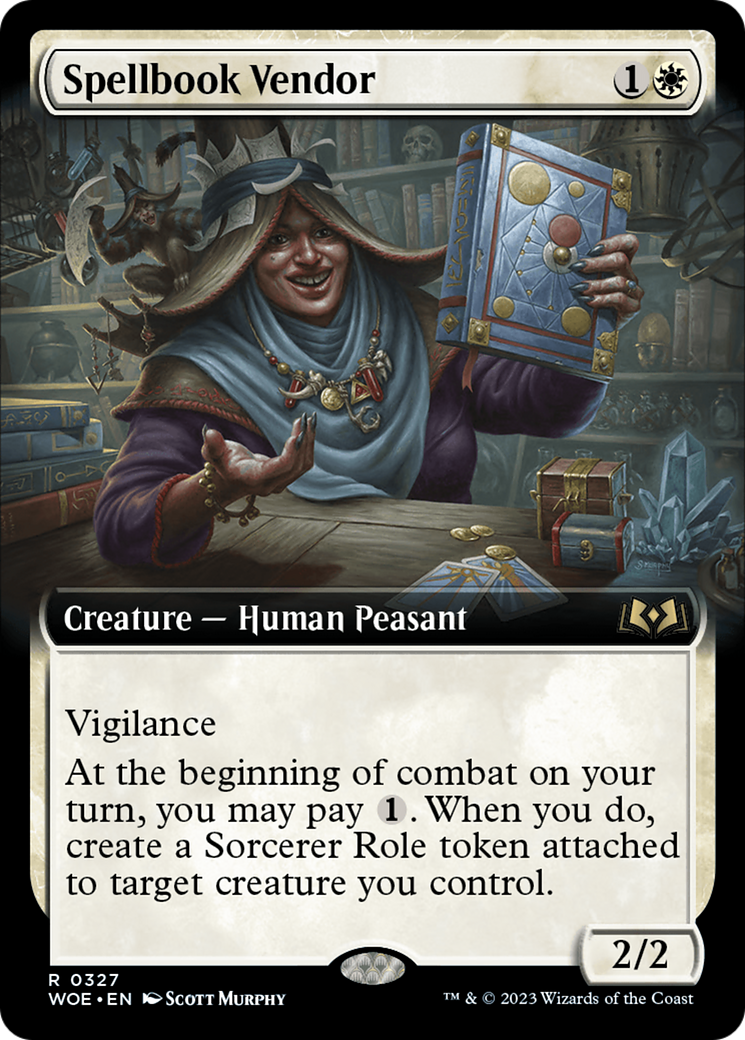 Spellbook Vendor (WOE-327) - Wilds of Eldraine: (Extended Art)