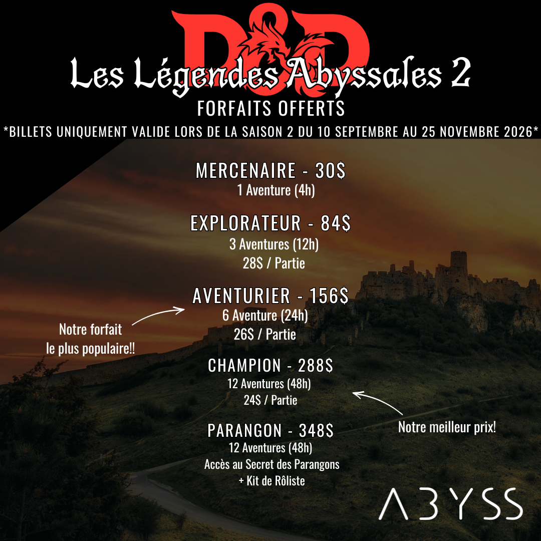 Les Légendes Abyssales - Saison 2