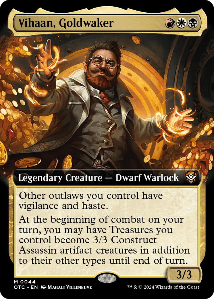 Vihaan, Goldwaker (OTC-044) - Outlaws of Thunder Junction Commander: (Extended Art) Foil