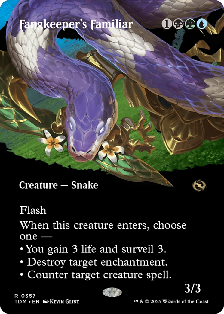 Fangkeeper's Familiar (TDM-357) - Tarkir: Dragonstorm: (Showcase) (Borderless) Foil