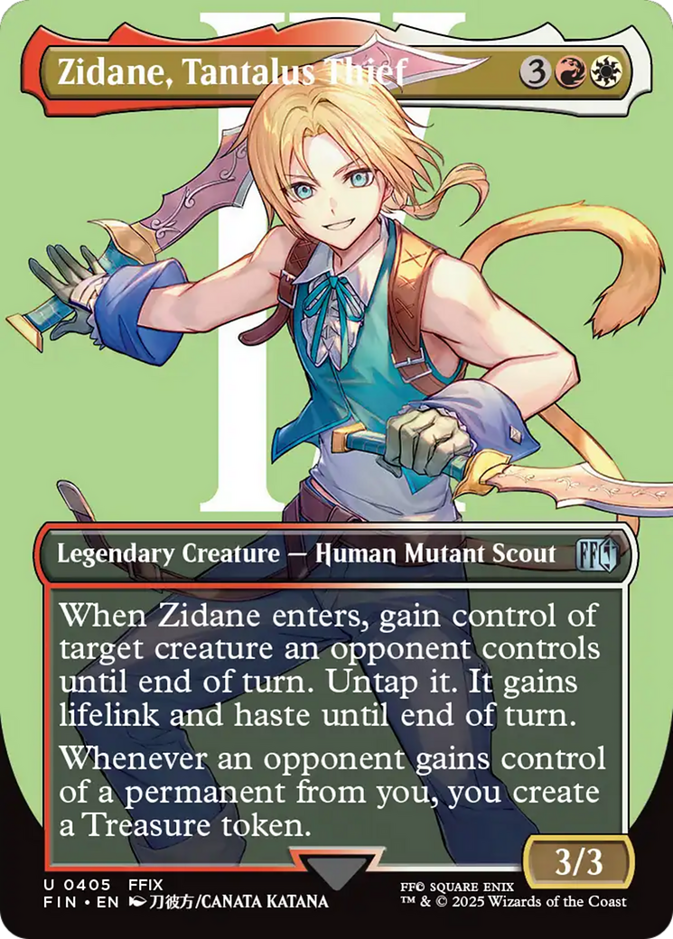 Zidane, Tantalus Thief (FIN-405) - FINAL FANTASY (Borderless) Foil