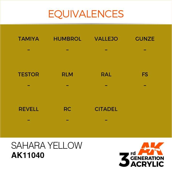 AK Acrylic 3G - Sahara Yellow ( AK11040 )