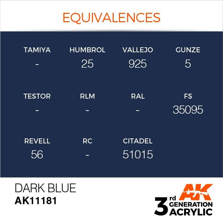 AK Acrylic 3G - Dark Blue ( AK11181 )