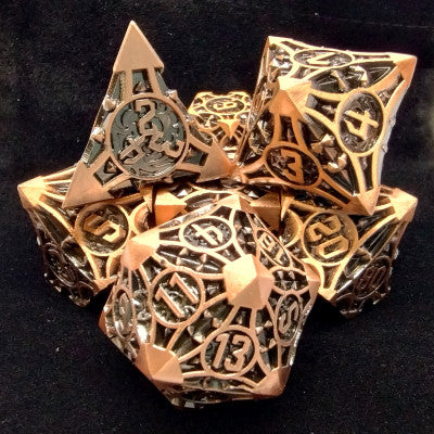 Chaos Dice Set - Old Copper