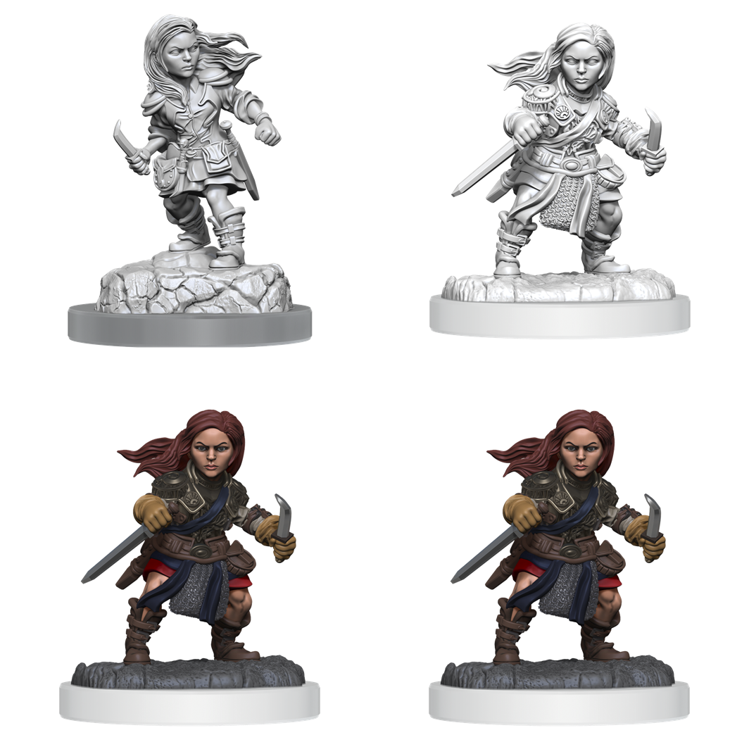 D&D Unpainted Minis - Female Hafling Rogue (90403)