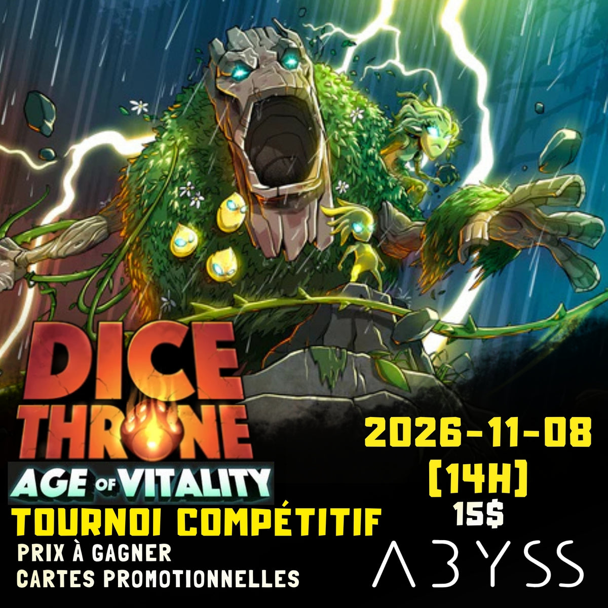 Tournoi Compétitif Dice Throne Age of Vitality 2026-11-08