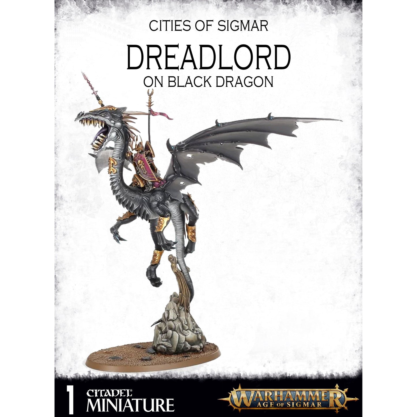 Cities of Sigmar - Dreadlord / Sorceress On Black Dragon ( 85-09-W )