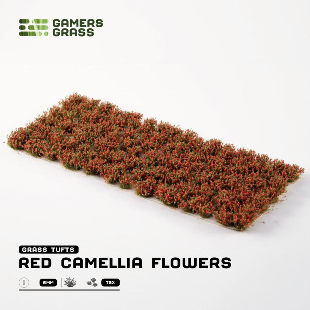 Gamer's Grass - Red Camellia Flowers