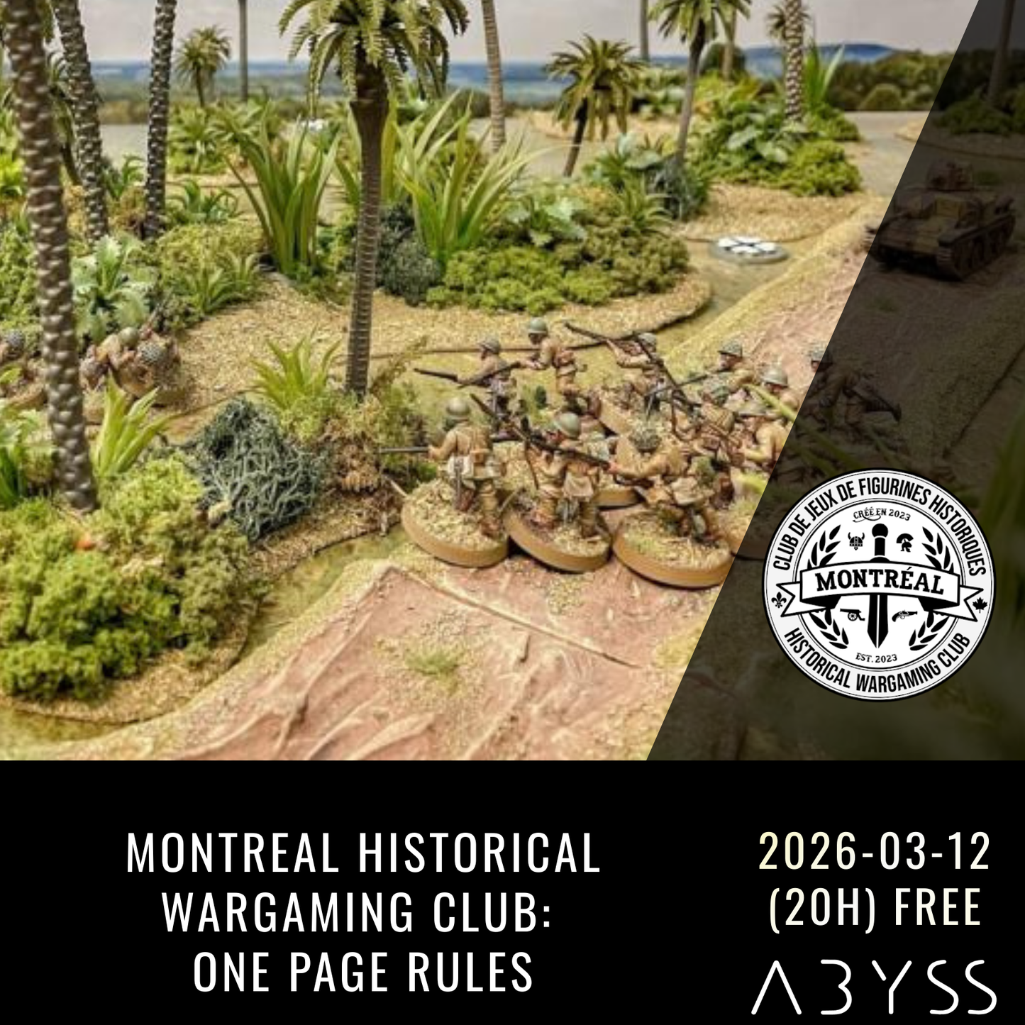 One Page Rules: Montreal Historical Wargaming 2026-03-12