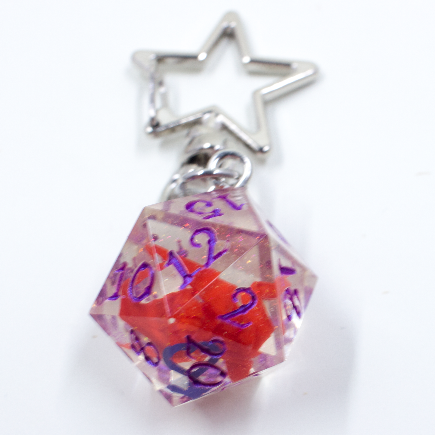 Blue Crystal Atelier - Origami Dragon D20 Keychain