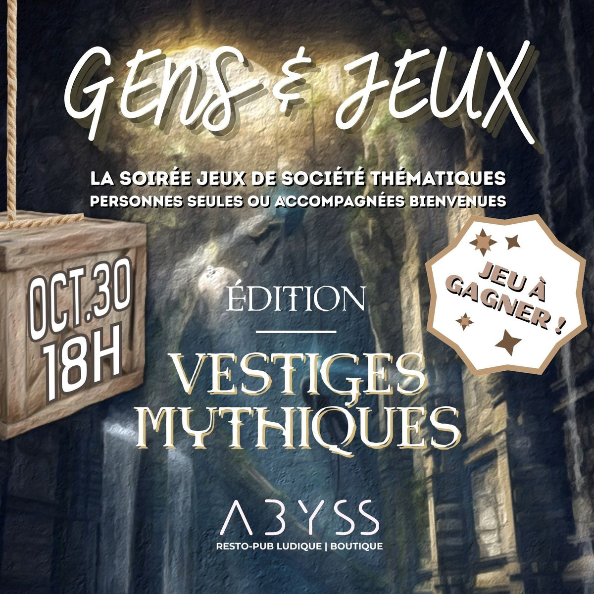 Gens & Jeux - Édition Vestiges Mythiques - 2026-10-30 (18H)