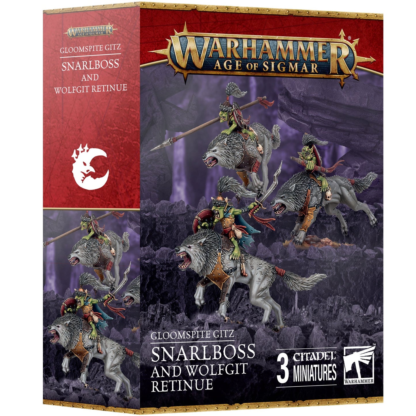 Gloomspite Gitz - Snarlboss and Wolfgit Retinue ( 89-98 )