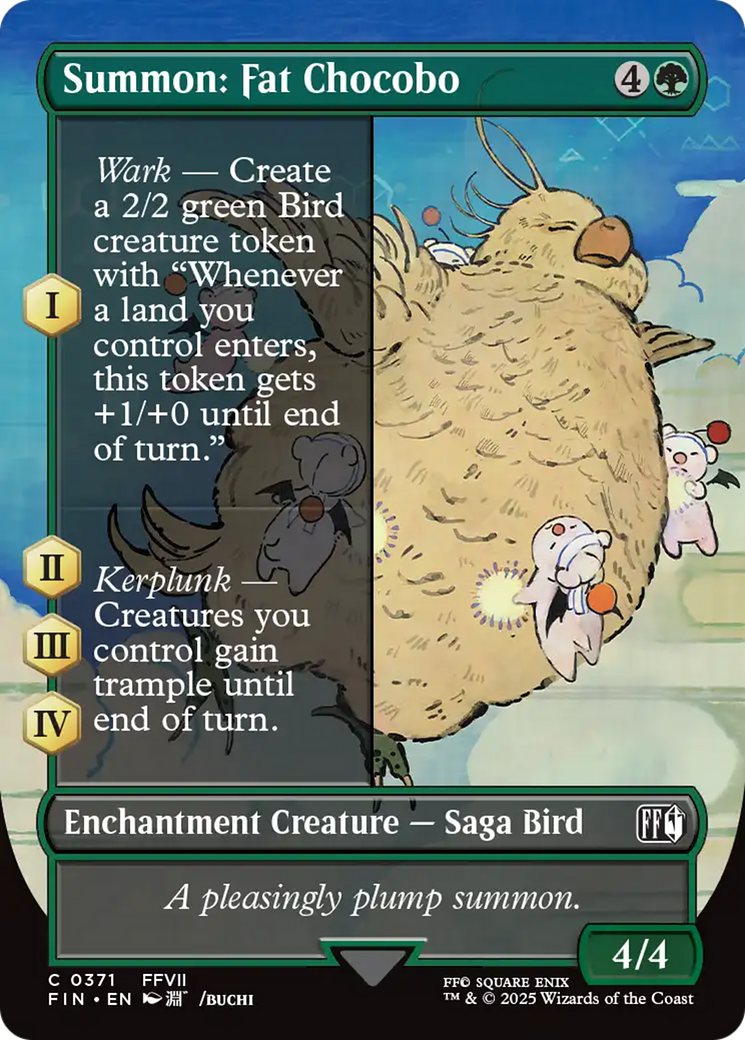 Summon: Fat Chocobo (FIN-371) - FINAL FANTASY: (enchantment) (Borderless)