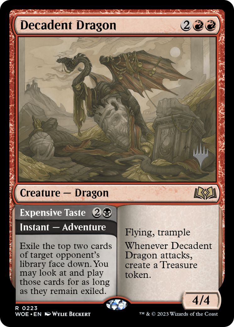 Decadent Dragon // Expensive Taste (PPWOE-223) - Wilds of Eldraine Promos Foil