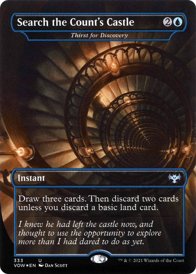 Thirst for Discovery (VOW-333) - Innistrad: Crimson Vow / Search the Count's Castle (Borderless) Foil