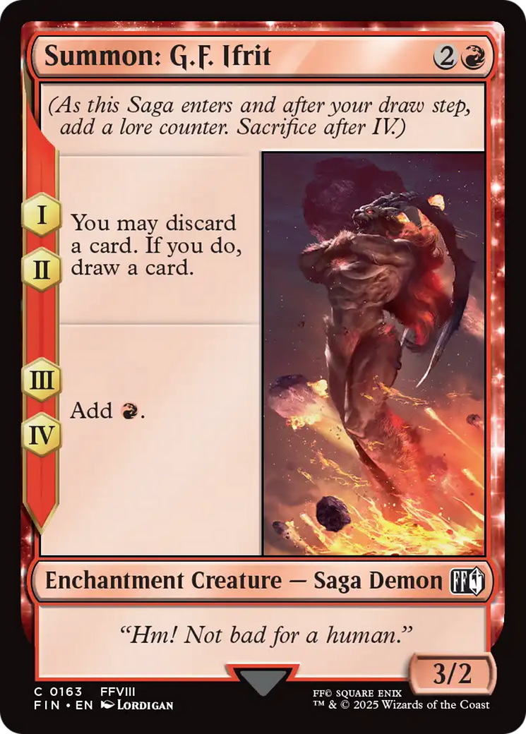 Summon: G.F. Ifrit (FIN-163) - FINAL FANTASY: (enchantment)