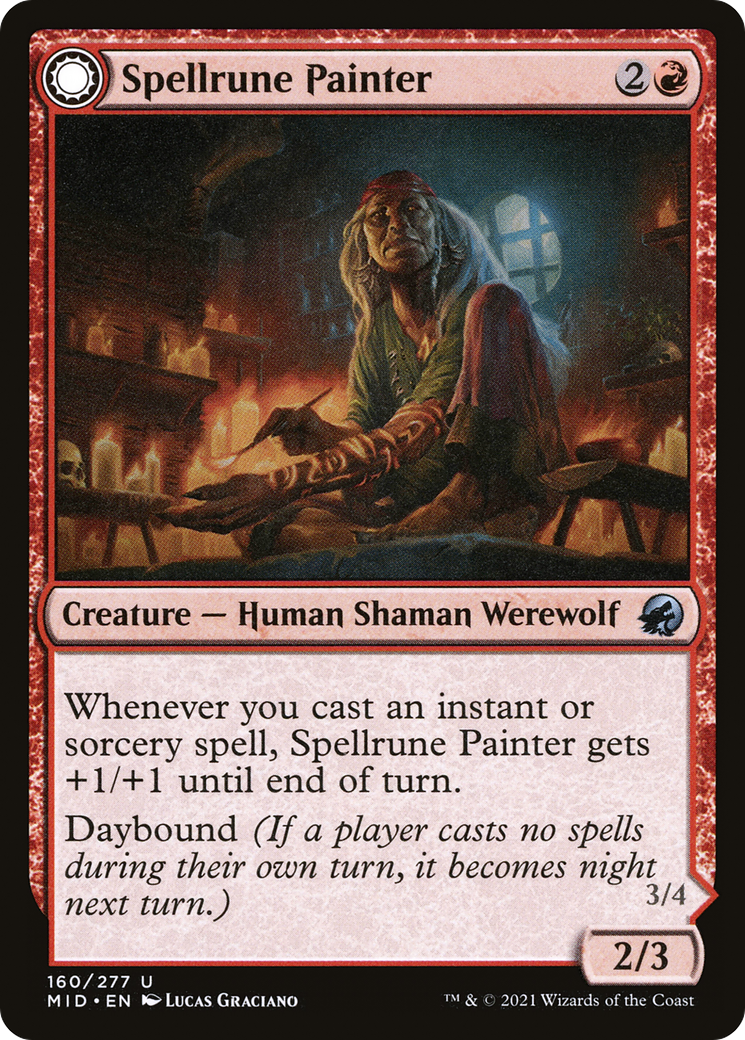 Spellrune Painter // Spellrune Howler (MID-160) - Innistrad: Midnight Hunt: (Double Faced Transform) Foil