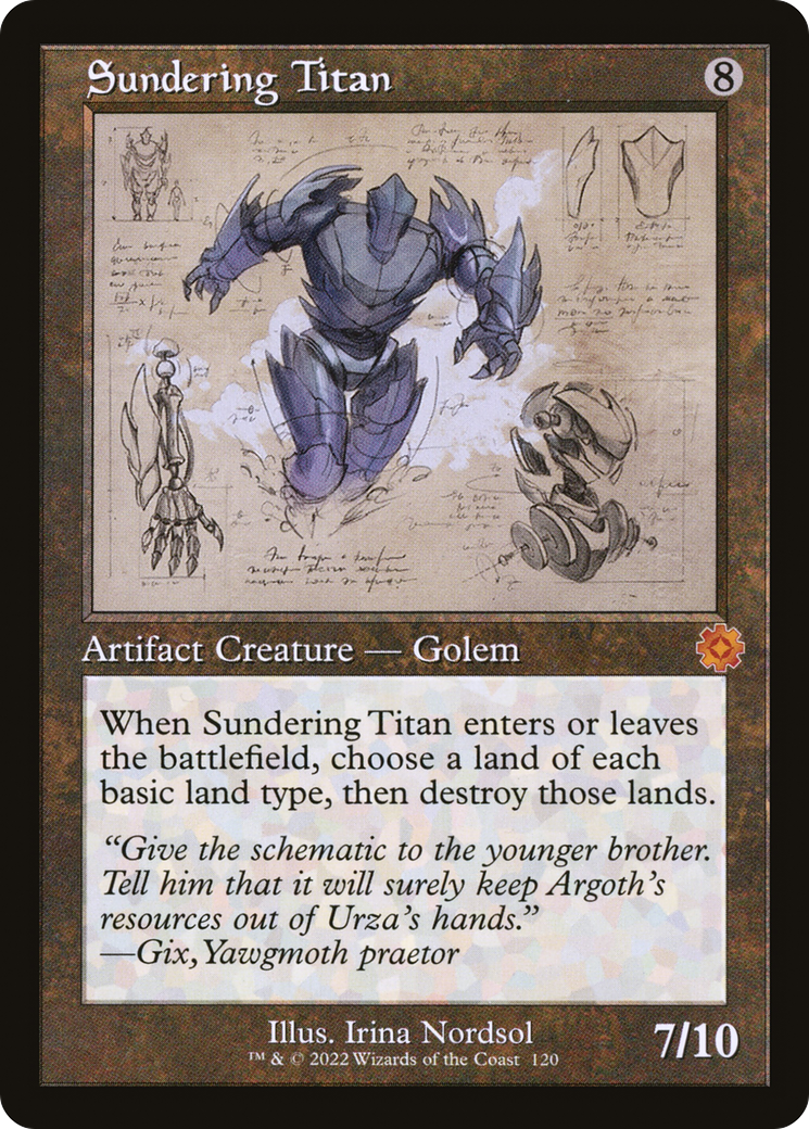 Sundering Titan (BRR-120) - The Brothers' War Retro Artifacts Foil