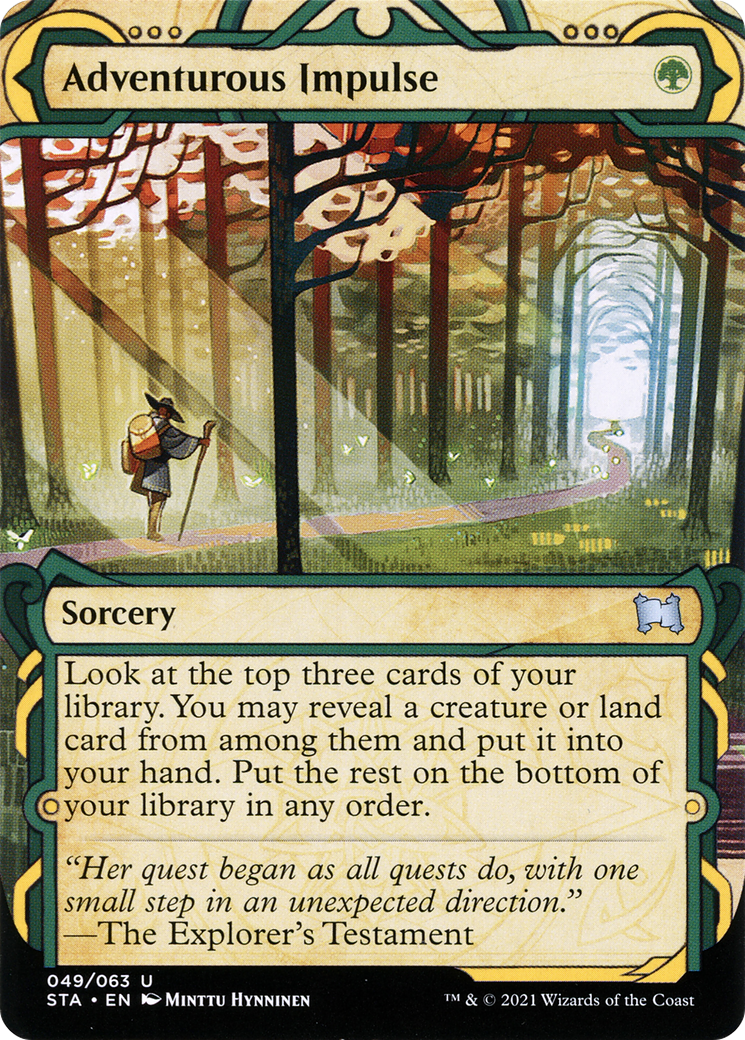 Adventurous Impulse (STA-049) - Strixhaven Mystical Archive: (Showcase) (Borderless)