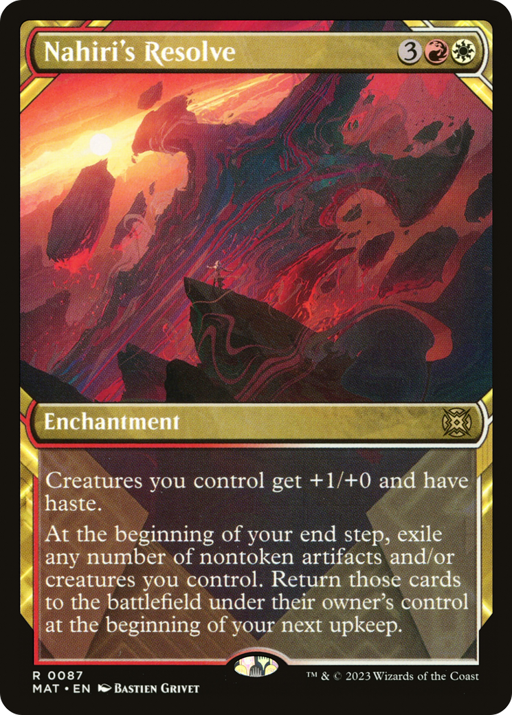 Nahiri's Resolve (MAT-087) - March of the Machine: The Aftermath: (Showcase) Foil