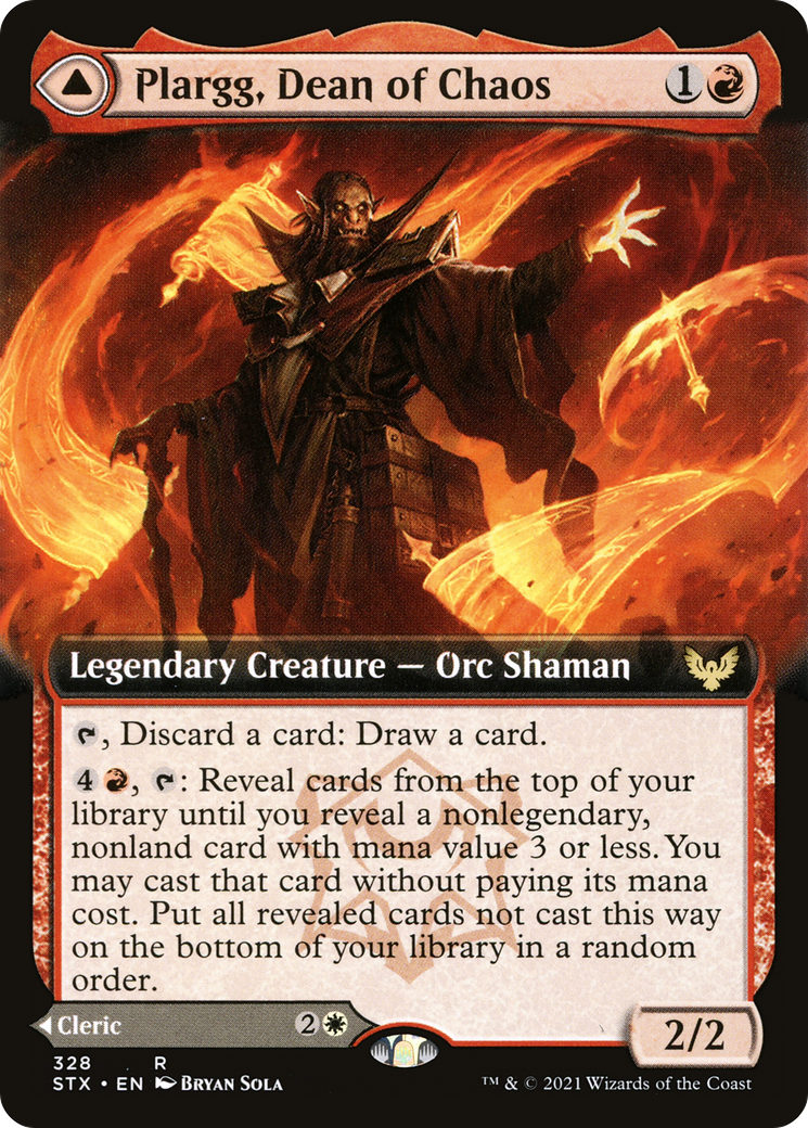 Plargg, Dean of Chaos // Augusta, Dean of Order (STX-328) - Strixhaven: School of Mages: (Extended Art)