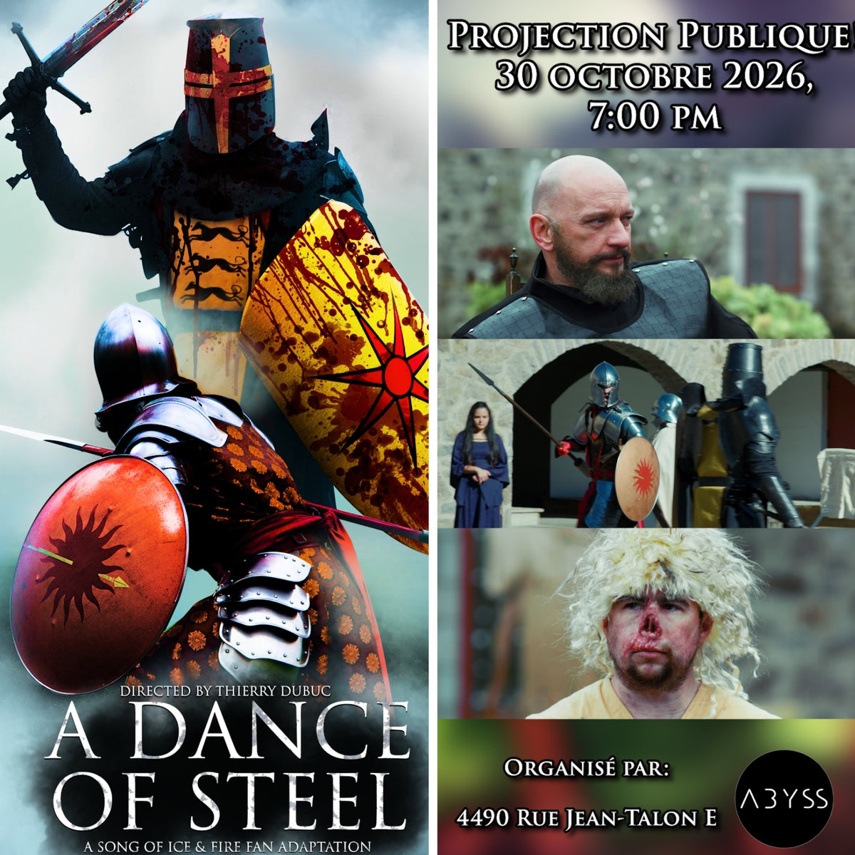 Projection de A Dance of Steel, court métrage inspiré de Game of Thrones