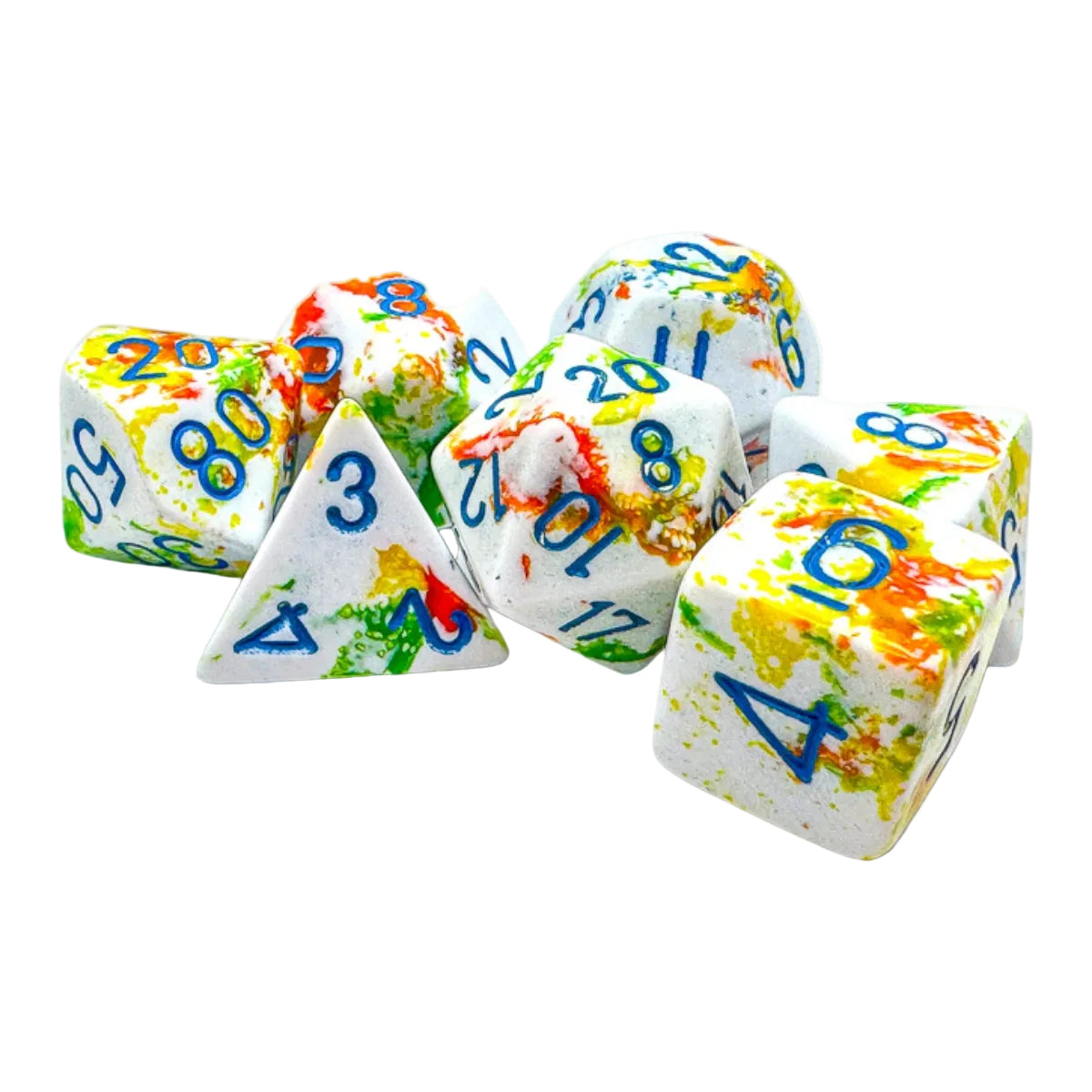 7 Polyhedral Dice Set - Brush Breezy / Blue - CHX24409