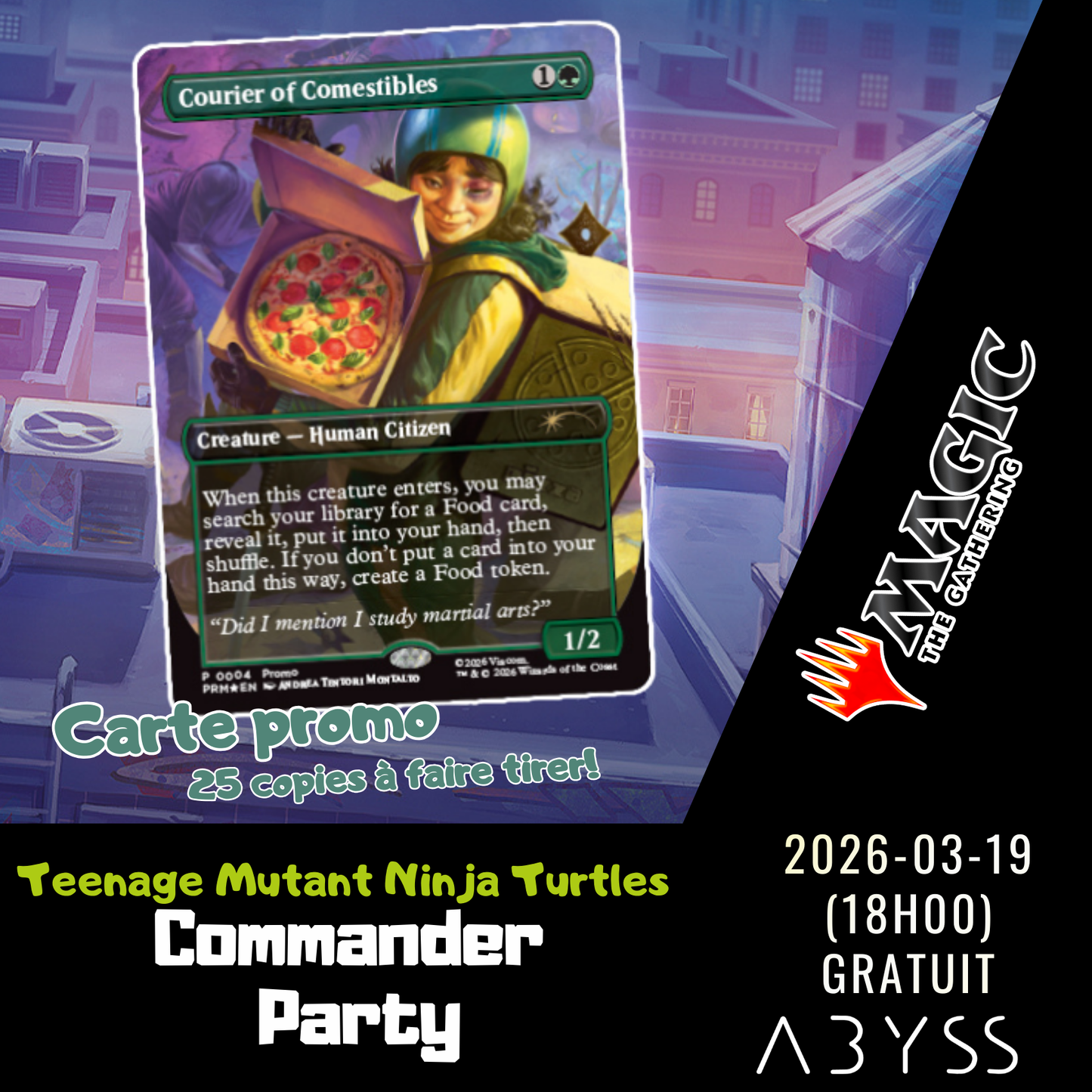 Commander Party TMNT! 19/03/2026