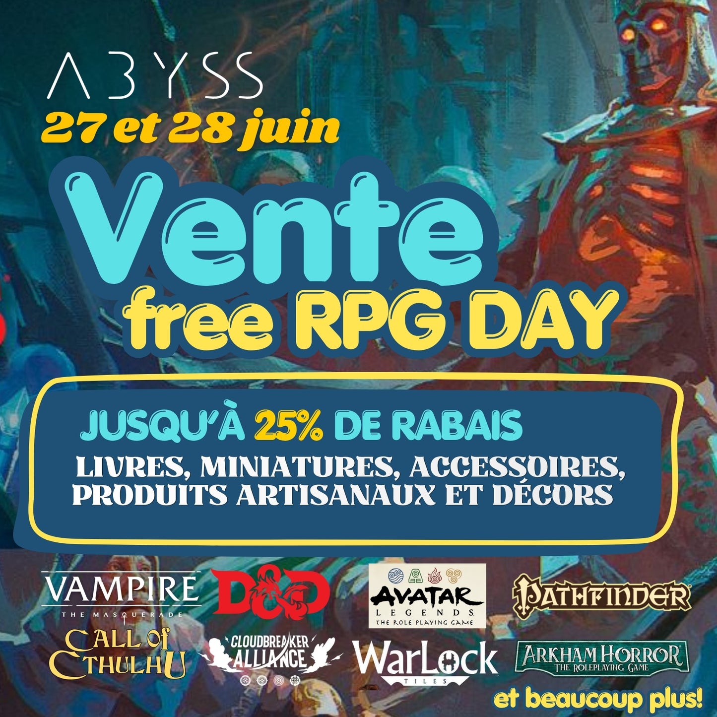 Vente "Free RPG Day" du 27 au 28 juin