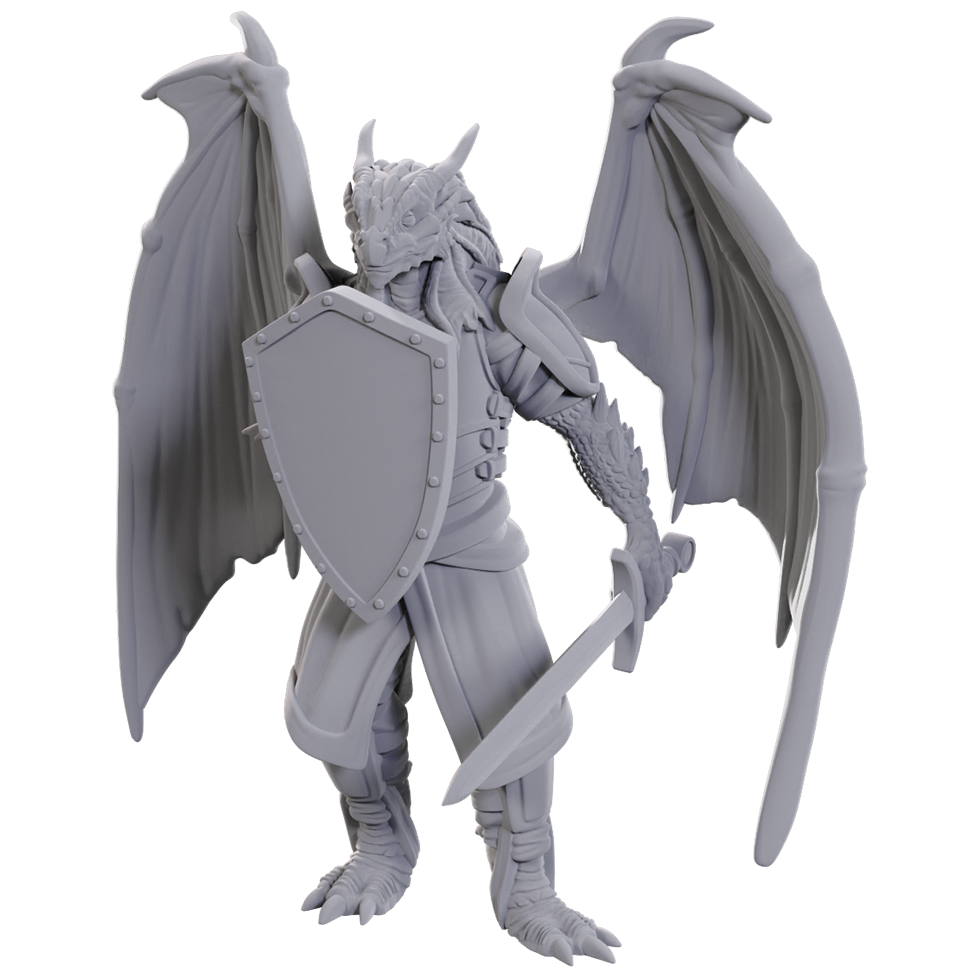 D&D Unpainted Minis: Dragonborn of Bahamut (90760)