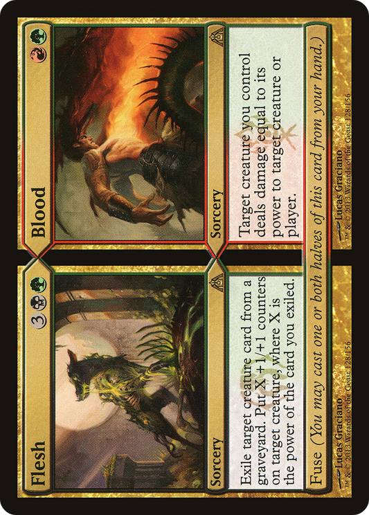 Flesh // Blood (DGM-128) - Dragon's Maze Foil